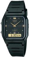 🕘 casio aw48he-1av men's black resin band analog digital watch with dual time zone capability logo