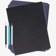 📝 dowsabel carbon transfer paper: 36 pack of black graphite tracing papers (8-1/2 x 11 inches) for diy wood, paper, and canvas projects logo