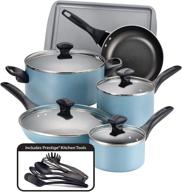 🍳 farberware aqua pots and pans set – 15 piece nonstick cookware collection, dishwasher safe logo