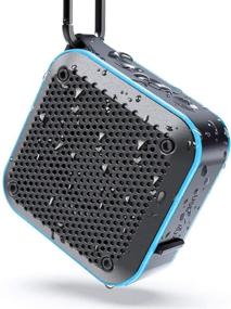 img 4 attached to 🔊 LEZII Водонепроницаемые портативные беспроводные Bluetooth-колонки IPX7 с FM-радио и стереозвуком TWS, поддержкой TF SD Aux, мини-аудио колонка с металлической петлей для ванной, велосипеда, лодки и отдыха.