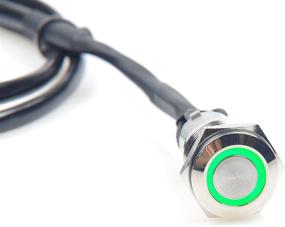 img 3 attached to 🔋 KNACRO 16mm Chassis Switch with 100CM 3.3FT Extension Cable Green Ring LED - Ideal for DIY Computer Power Switch and Restart Button (Green Ring)