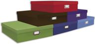 📦 pioneer scrapbook storage box - assorted solids - 14.75"x13"x3.75" - ob-12s logo