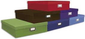 img 2 attached to 📦 Pioneer Scrapbook Storage Box - Assorted Solids - 14.75"x13"x3.75" - OB-12S