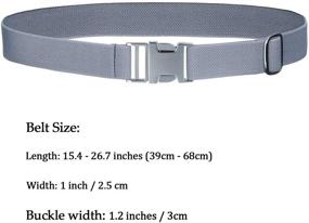 img 3 attached to 2-Piece Zinc Alloy Buckle Elastic Belts for Boys and Girls by AWAYTR Kids Toddler