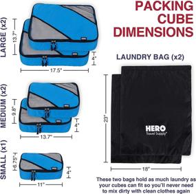 img 1 attached to 📦 Ultimate Organization and Efficiency with HERO Packing Cubes Set Organizers