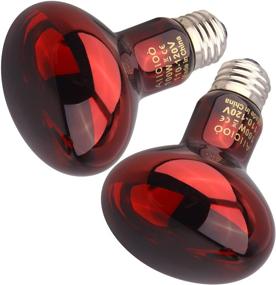 img 4 attached to Reptile Red Heat Lamp Bulb - 100W Infrared Basking Spot Light for Bearded Dragons, Geckos, Iguanas, Snakes, and Ball Pythons: Ideal Night Time Heat Solution