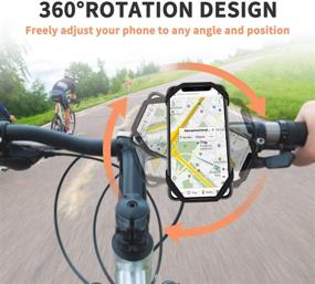 img 2 attached to 🚲 360° вращаемый регулируемый универсальный держатель для телефона на велосипед или мотоцикл из силикона для GPS-устройств - подходит для iPhone 11, XR, X, XS, 8, 8 Plus, 7, 7 Plus, 6, 6 Plus, Galaxy S10, S9, S8