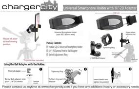 img 1 attached to 📷 ChargerCity 360º Swivel Selfie Camera Tripod Mount with MegaGrab Easy-Adjust Smartphone Holder for iPhone 12 11 XR XS Pro MAX, Samsung Galaxy S20 S10 Note, LG Phones - Ideal for Live Video and Selfies