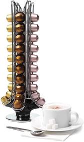 img 3 attached to ☕ Prepara Espresso Carousel: Stylish 360-degree Spinning Holder for 50 Capsules - Small & Sleek in Black