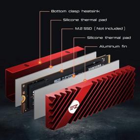 img 3 attached to 🔥 EZDIY-FAB M.2 SSD Heatsink 2280 - Double-Sided Heat Sink - High Performance Radiator for PC / PS5 - PCIE NVME M.2 SSD or SATA M.2 SSD - Red