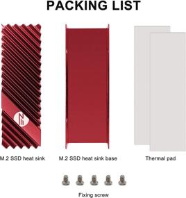 img 1 attached to 🔥 EZDIY-FAB M.2 SSD Heatsink 2280 - Double-Sided Heat Sink - High Performance Radiator for PC / PS5 - PCIE NVME M.2 SSD or SATA M.2 SSD - Red