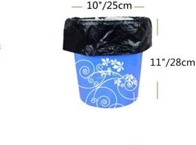 img 1 attached to 1.2-1.5 Gallon/180pcs Small Black Wastebasket Trash Bags - Sleek Thin Material Liners for Bedroom & Office Trash Cans