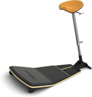 focal mobile stand-up leaning seat with foot rest platform in citrus - designed for active collection logo