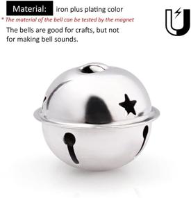 img 1 attached to CLLOOTVE Big Colorful Craft Bells 2-Inch/ 50mm, 16-Pack, Red/Silver - Enhance SEO