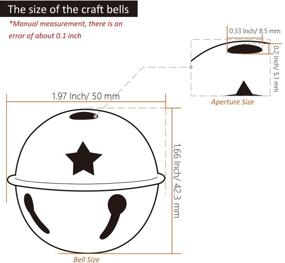 img 2 attached to CLLOOTVE Big Colorful Craft Bells 2-Inch/ 50mm, 16-Pack, Red/Silver - Enhance SEO