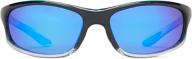 check out the fisherman eyewear riptide polarized sunglass in blue-fade frame with gray (blue mirror) polarized lens - perfect fit for medium/large size логотип