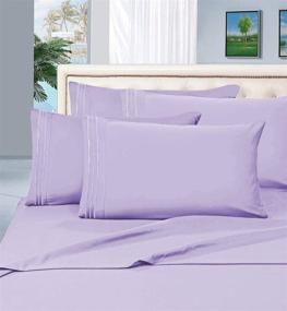 img 3 attached to 🌸 Elegant Comfort 2-Piece 1500 Thread Count Lilac Pillowcases - Ultra Soft, Wrinkle, Fade, Stain Resistant