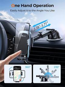 img 1 attached to 📱 Holderking Car Phone Holder Mount with Anti-Drop Vent Clips and Sticky Suction – Compatible with iPhone and All Smartphones