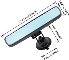 img 3 attached to 🚘 HD Universal Car Interior Rear View Mirror - Anti-Glare with Adjustable Suction Cup and 360° Adjustable Angle