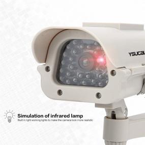img 2 attached to YSUCAU Solar Powered CCTV Security Dummy Camera with Flashing LED for Enhanced Outdoor/Indoor Surveillance - Suitable for Homes & Businesses