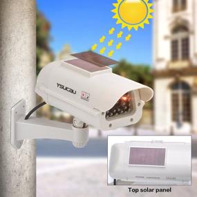 img 3 attached to YSUCAU Solar Powered CCTV Security Dummy Camera with Flashing LED for Enhanced Outdoor/Indoor Surveillance - Suitable for Homes & Businesses
