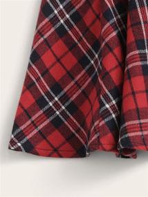 img 1 attached to 👗 Plaid High-Waisted A-Line Flared Mini Skater Skirt for Girls with Belt - SOLY HUX