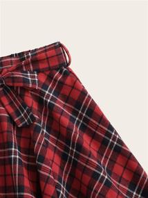 img 2 attached to 👗 Plaid High-Waisted A-Line Flared Mini Skater Skirt for Girls with Belt - SOLY HUX