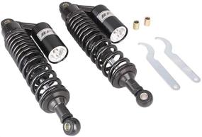 img 4 attached to Mallofusa Pair Motorcycle 320mm Rear Air Shock Absorbers: Compatible for 150cc~750cc Karting Scooter ATV Yamaha Suzuki Honda Kawasaki - Black Impact Control