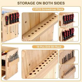 img 1 attached to 🔧 Ultimate Garage Power Tool Organizer: Drill Charging Station with Wall Mount Cordless Power Drill Holder, Screwdriver Rack, and Drill Bit Storage