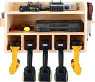 🔧 ultimate garage power tool organizer: drill charging station with wall mount cordless power drill holder, screwdriver rack, and drill bit storage logo