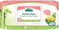 👶 aleva naturals bamboo baby sensitive wipes - unscented, extra strong & ultra soft, natural & organic ingredients, vegan & certified, 72 count (pack of 6) logo