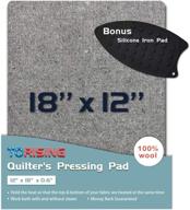 🧵 quilter's pressing pad mat - 18"x12" 100% wool for professional ironing | portable quilting heat press pad for travel, camping & college | top craft, sewing & embroidery ironing pad logo