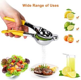 img 1 attached to 🍋 Black Lemon Squeezer & Manual Lime Handheld Squeezer - Long Handle Citrus Press, Heavy Duty Stainless Steel Hand Juicer By ZONGOOL