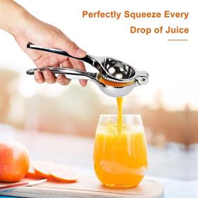 img 3 attached to 🍋 Black Lemon Squeezer & Manual Lime Handheld Squeezer - Long Handle Citrus Press, Heavy Duty Stainless Steel Hand Juicer By ZONGOOL