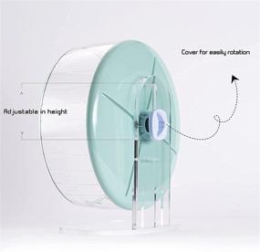 img 1 attached to 🐭 MouseBro Windmill Silent Candy-Color Running Wheel: Height-Adjustable Base & Cage Attachment for Small Animals