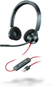 img 3 attached to 🎧 Plantronics Blackwire 3320: Dual-Ear Stereo Headset - Connects via USB-A to PC, Mac, or Cell Phone - Certified for Teams, Zoom, and More!
