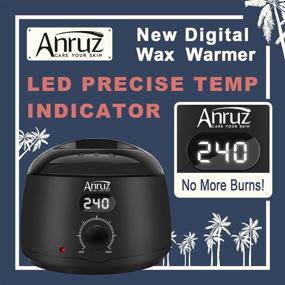 img 1 attached to Waxing Kit: Anruz Digital Wax Warmer Hair Removal Kit with Multiple Formulas Hard Wax Beads (3.5 oz. each) - Target Different Types of Hair | At-Home Waxing Kit for Bikini, Brazilian, Legs, Armpit, Face, and Full Body Waxing