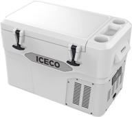 🥶 iceco jp42 pro, 3-in-1 portable refrigerator, 12v fridge freezer cooler - secop powered, white, rotomolded construction логотип