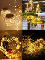 kaq- super bright 100led solar string lights outdoor (upgraded oversize beads) 8 modes christmas lights waterproof fairy lights ramadan decorations lights (warm white) logo