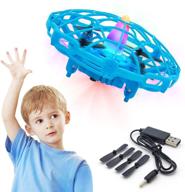 🚀 fun and interactive hand drone for kids and adults - light-up mini ufo flying ball drone with motion sensor - perfect for indoor and outdoor play (blue) logo