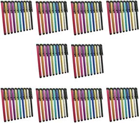 img 3 attached to 100pcs Mixed Colors Metal Stylus Touch Screen Pen for Apple iPhone, iPad, Galaxy Tablet & More