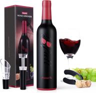 🍷 assark 4-in-1 electronic wine opener set with wine saver pump, aerator, foil cutter, and usb charging cable - rechargeable automatic corkscrew wine bottle opener логотип