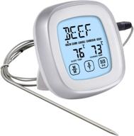 🌡️ advanced large lcd touch digital meat thermometer with timer, alarm function - perfect for cooking, smoker, oven, grill - multi-mode settings logo