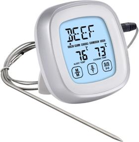 img 4 attached to 🌡️ Advanced Large LCD Touch Digital Meat Thermometer with Timer, Alarm Function - Perfect for Cooking, Smoker, Oven, Grill - Multi-Mode Settings