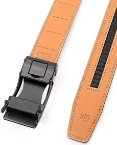 img 2 attached to Premium Ratchet BULLIANT Leather Adjustable Casual Men's Accessories: Style & Function Combined