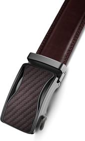 img 1 attached to Premium Ratchet BULLIANT Leather Adjustable Casual Men's Accessories: Style & Function Combined