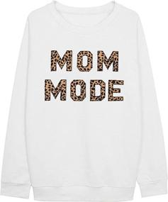 img 1 attached to 👩 Women's Pink Mom Sweatshirt - Long Sleeve Crew Neck Pullover for Mom Mode