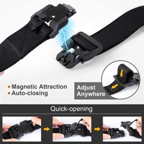 img 3 attached to 🔒 JASGOOD Tactical Magnetic Belt Nylon 30-36 Inch: Superior Strength and Durability for Everyday Use