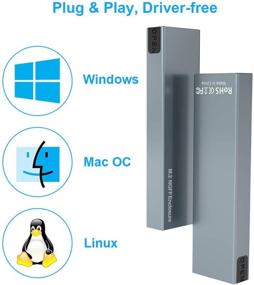 img 1 attached to 📁 M.2 SATA SSD корпус на USB 3.1: Высокоскоростной внешний конвертер и адаптер-корпус для чтения SSD, адаптер с интерфейсом 10Gbps SATA NGFF B+M Key для жесткого диска.