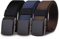 👖 men's adjustable black coyote waist belt: military-inspired wide width for optimal fit and style - accessories for every occasion logo